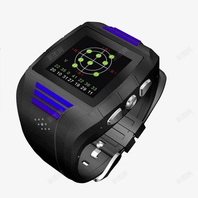 智能定位手表png免抠素材_88icon https://88icon.com 产品实物 触屏 通话 黑色