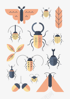 甲虫蝴蝶合集图标图标