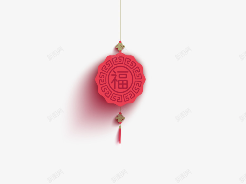 福字灯笼png免抠素材_88icon https://88icon.com 中国风 吊饰 福 红