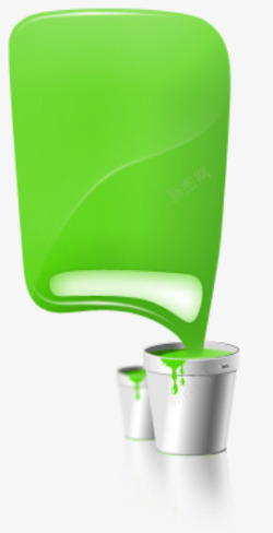 绿色油桶油漆标签素材