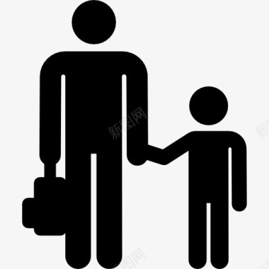 父亲抱孩子家庭图标图标
