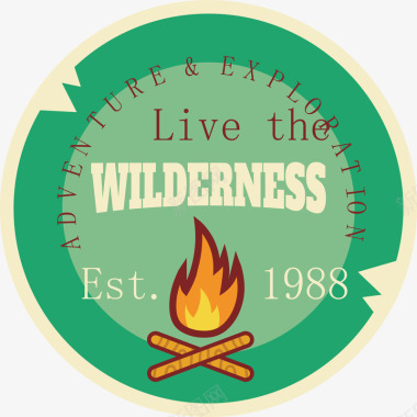 圆形时间轴森林防火logo矢量图图标图标