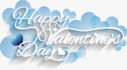 valentine情人节快乐英文字体高清图片