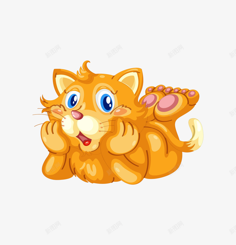 惊讶的小猫咪卡通图png免抠素材_88icon https://88icon.com 动物 卡通 可爱的 惊讶的 猫咪 表情 长毛