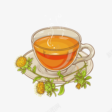 手绘茶壶和茶杯小清新茶具文件图标图标