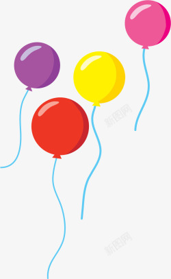 节日庆典装饰气球矢量图素材