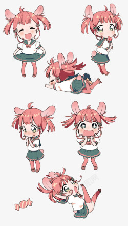 Q版小女孩素材