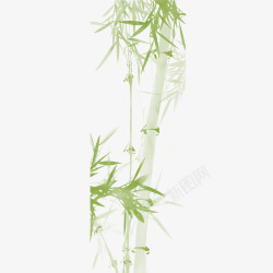 淡淡的绿色竹子素材