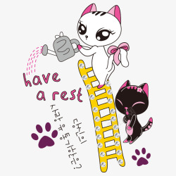 小猫动物卡通素材