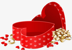 情人节礼品盒红色心形礼盒高清图片