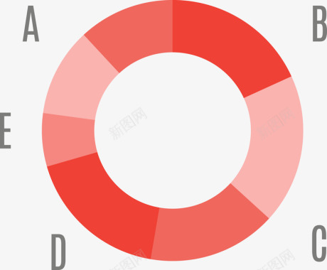 红色价格标签PPT圆形分佈图图标图标