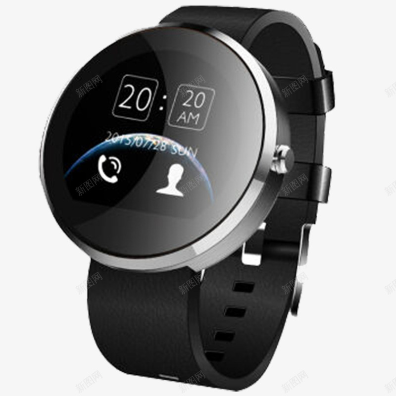 电话手表png免抠素材_88icon https://88icon.com 手表 科技 黑色