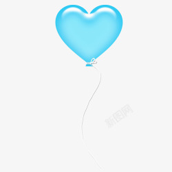 蓝色水印气球高清图片