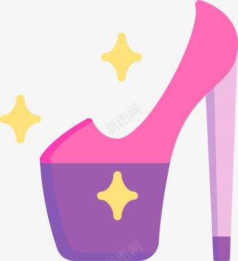 女性符号女性高跟鞋图标矢量图图标