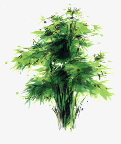 绿色柱子竹子高清图片