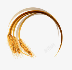 金色麦穗环素材