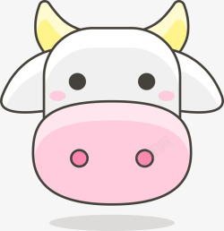 卡通奶牛可爱奶牛牛头高清图片