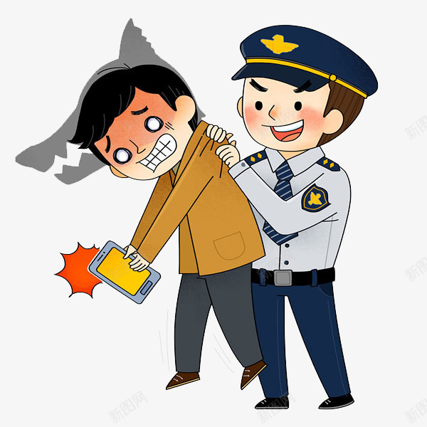 警察抓人png免抠素材_88icon https://88icon.com 卡通手绘 拿手机的卡通人 生活 电子科技 罪犯 装饰 警察叔叔