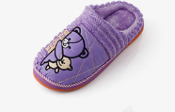 女士紫色棉拖鞋素材