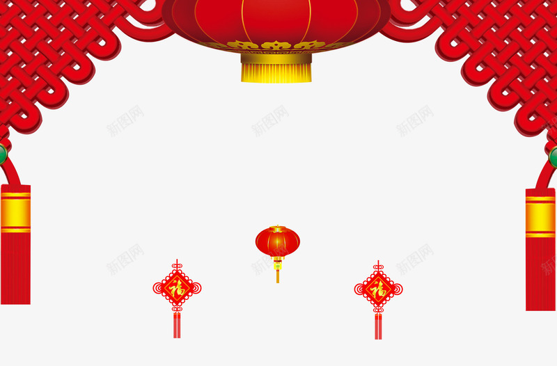 福字中国结装饰背景png免抠素材_88icon https://88icon.com 中国 中国红 中国结 福字 背景 背景装饰 装饰