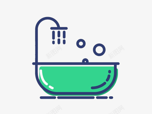 UI浴池图标MBE风格ui图标