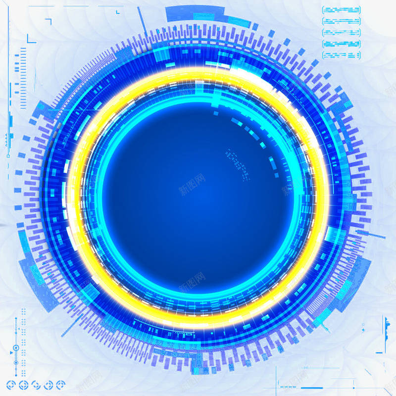 蓝色科技转轮png免抠素材_88icon https://88icon.com 光圈 光效转轮 科技光圈 科技转轮 蓝色科技转轮 蓝色转轮