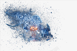 蓝色互联网科技粒子元素素材