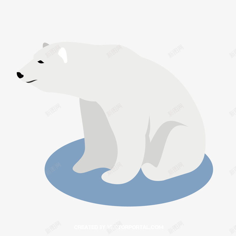 北极熊png免抠素材_88icon https://88icon.com 儿童插画 动物 卡通 坐着的北极熊 趣味