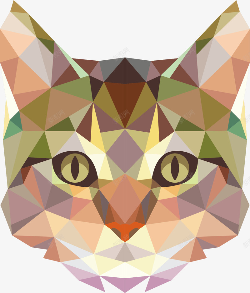 立体三角形猫头装饰png免抠素材_88icon https://88icon.com 三角形 三角形矢量 小猫 猫头 立体 立体三角形 装饰 装饰矢量