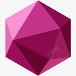 紫色球体细胞立体插画紫色多边形3D立体插画矢量图高清图片