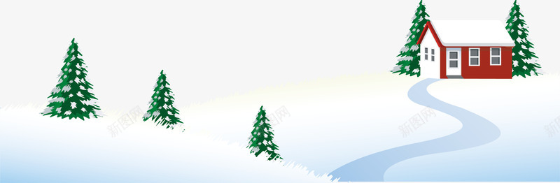 冬日圣诞树积雪背景png免抠素材_88icon https://88icon.com 冬天 冬季小屋 冬日 圣诞树 圣诞节 小屋 装饰图案