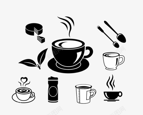 茶壶茶杯素材茶杯icon图标图标