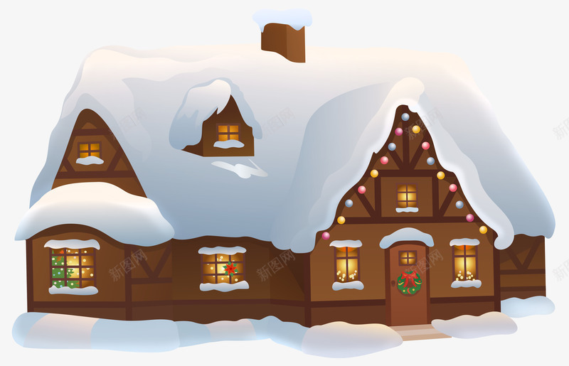 卡通手绘美丽的雪屋png免抠素材_88icon https://88icon.com 创意 动漫动画 卡通手绘 建筑 房屋 美丽的 雪屋