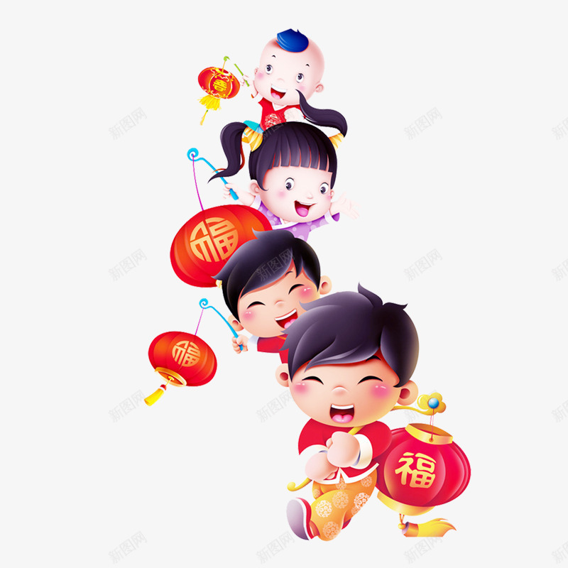 彩色拿灯笼的小孩png免抠素材_88icon https://88icon.com 儿童 光泽 发型 商务 彩色 渐变 福字 质感