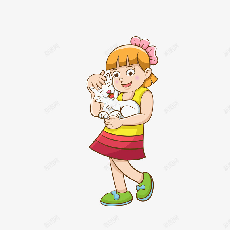 手绘卡通抱猫咪小女生矢量图eps免抠素材_88icon https://88icon.com png免抠图 乖巧 动物 卡通 小女生 开心 手绘 抱猫咪 矢量图