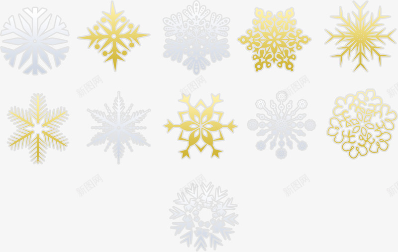 金色雪花样式合集psd免抠素材_88icon https://88icon.com 合集 图样 金色 雪花 雪花合集