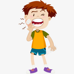 儿童口腔检查表男孩牙疼矢量图高清图片