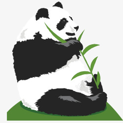 可爱熊猫矢量图素材