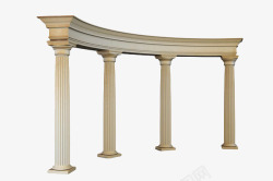 罗马柱元素手绘白色罗马柱高清图片