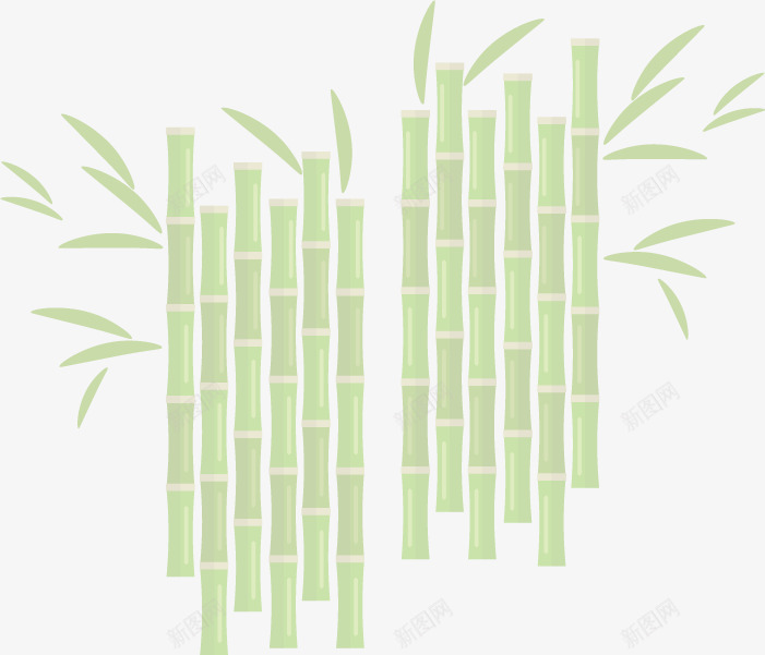 绿色手绘竹林png免抠素材_88icon https://88icon.com 手绘 竹子 绿色