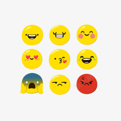 EMOJI简约手绘表情包矢量图素材