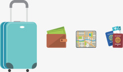 行李箱旅游信息图表矢量图素材