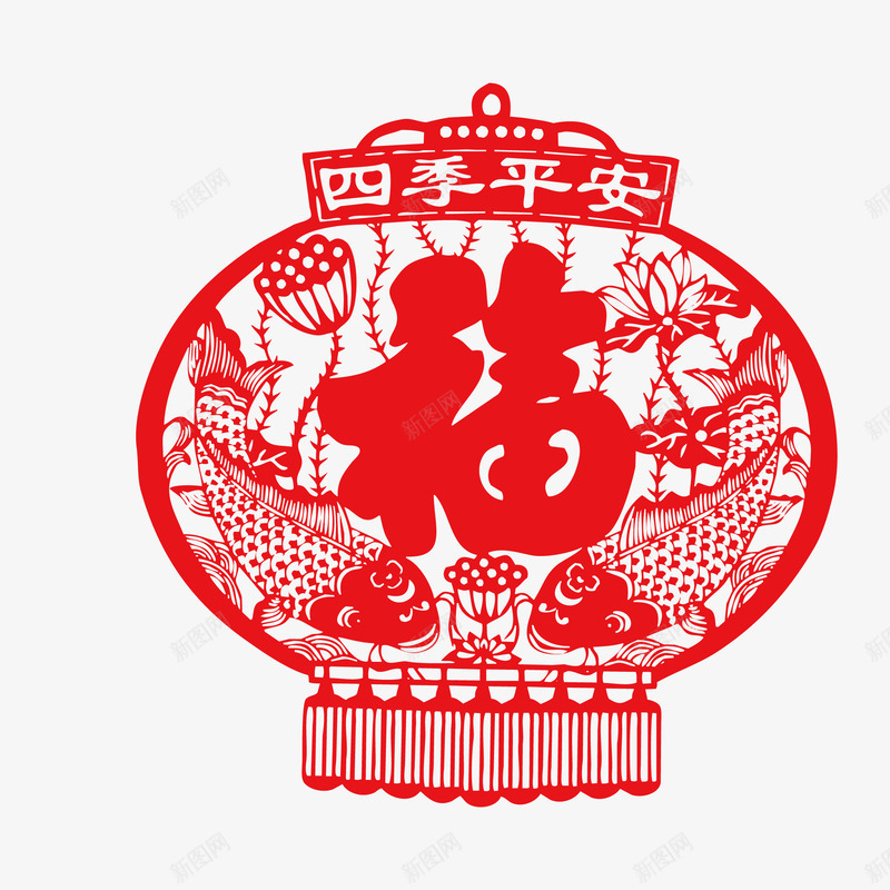 红色灯笼png免抠素材_88icon https://88icon.com 中国风 卡通 手绘 水彩 灯具 灯笼 福 红色 艺术字 鱼