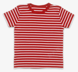 红色短袖儿童条纹衫高清图片