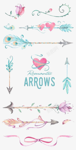 手杖手绘箭头高清图片