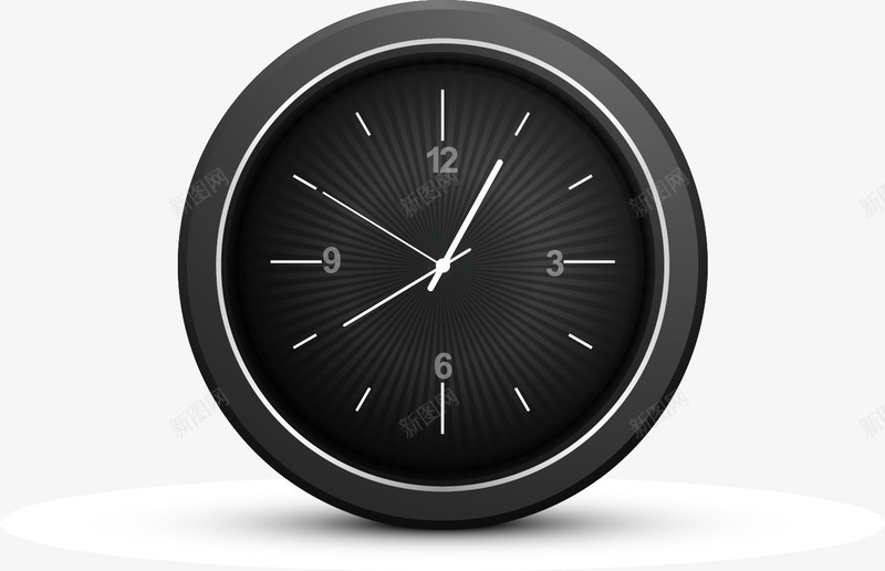 黑色时钟png免抠素材_88icon https://88icon.com 手表表面 指针 时针分针秒针 时钟 时钟刻度 时间 钟表