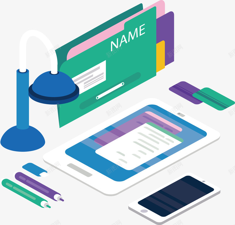 平板电脑工作矢量图ai免抠素材_88icon https://88icon.com 作报告 平板 平板电脑 年终总结 总结报告 矢量png 矢量图