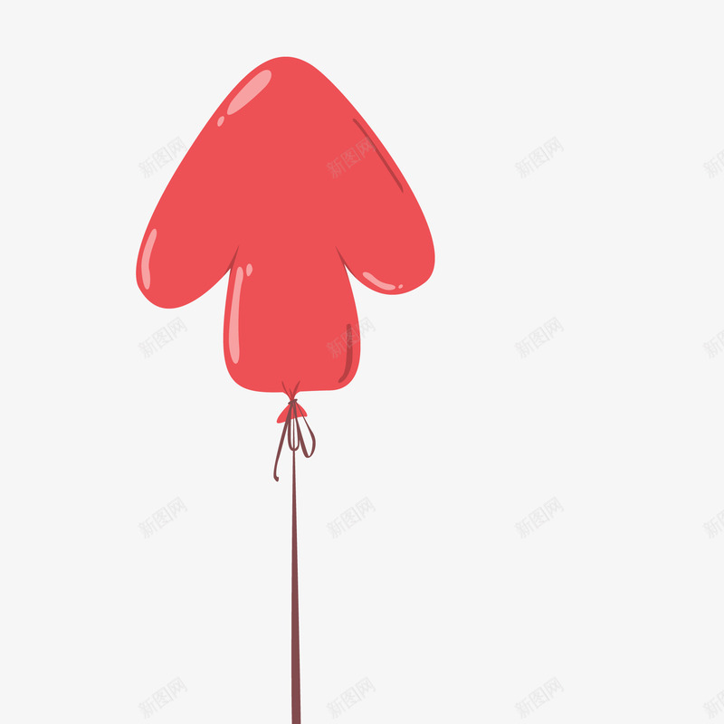 红色箭头气球png免抠素材_88icon https://88icon.com 创意 卡通 向上 提升 标志 气球 玩具气球 箭头