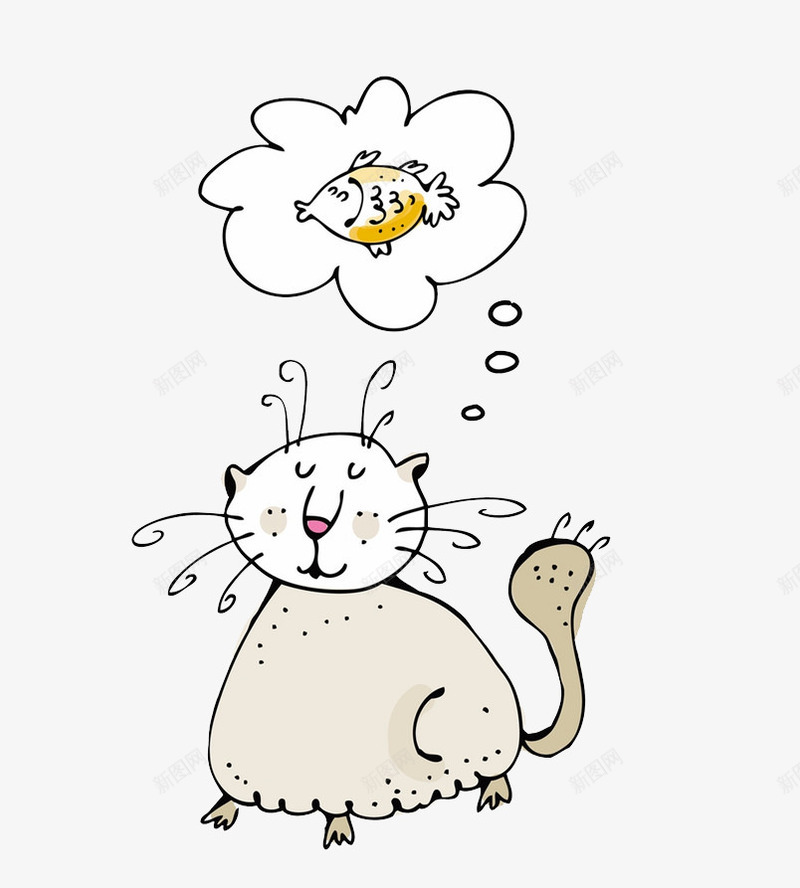 想吃鱼的猫咪png免抠素材_88icon https://88icon.com 动物 卡通 卡通元素 小猫咪 鱼