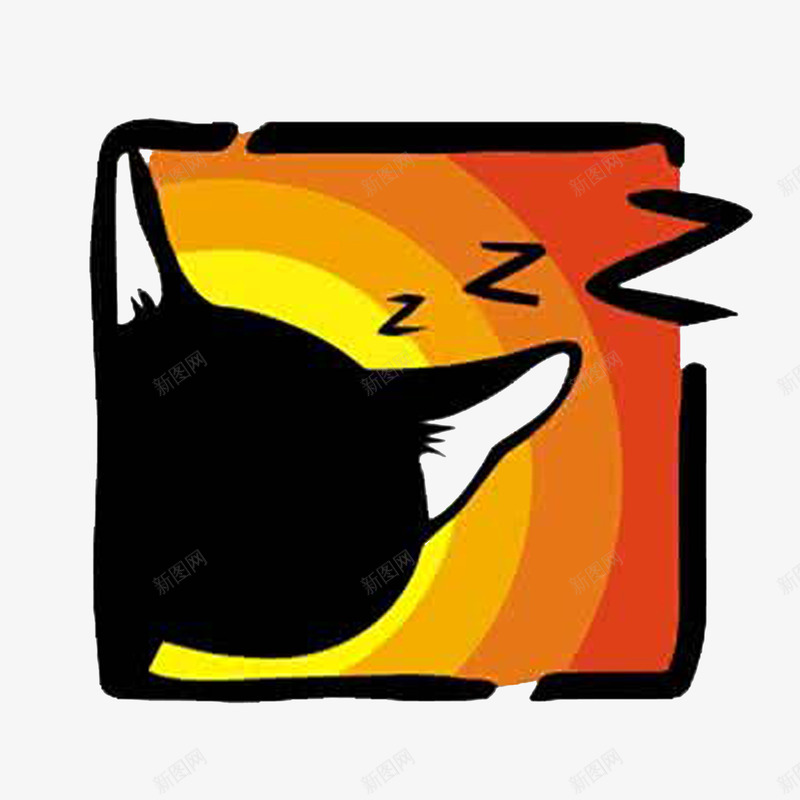 睡觉中的猫png免抠素材_88icon https://88icon.com 卡通手机 在睡觉的猫 小懒猫 懒猫 黑色渐变色